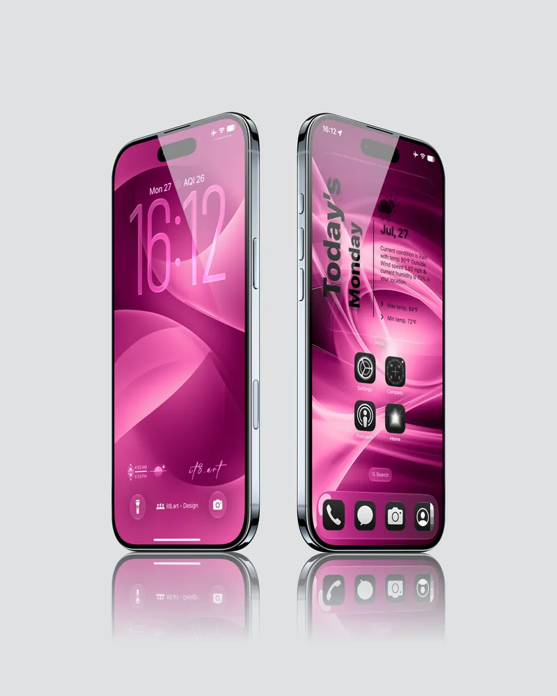 Blush Pink 4K Wallpaper – Aesthetic Gradient iPhone Setup