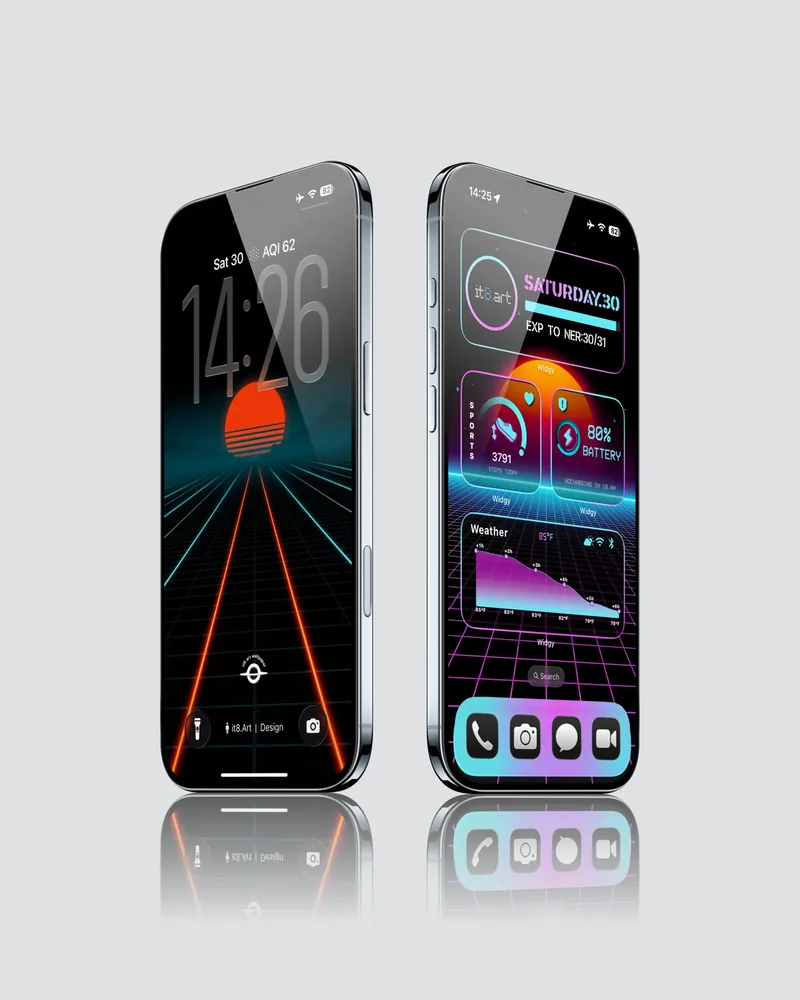 Cyberpunk iPhone Setup — 4K Wallpapers & Widgets - iOS screen product by it8.art