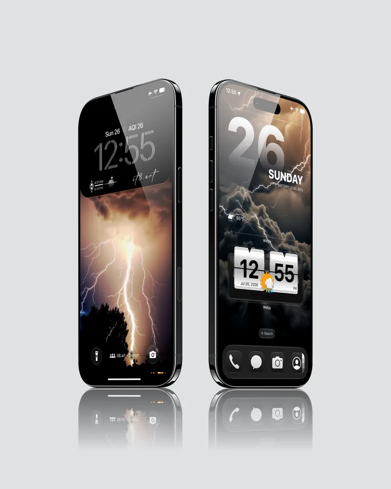 Dark Lightning iPhone Wallpapers 8K Collection
