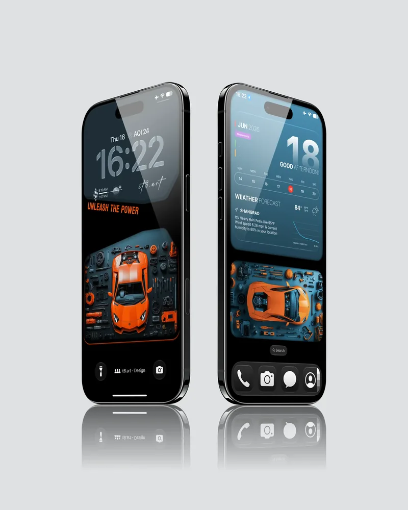 Exploded Supercar 4K iPhone Wallpaper Pack - iOS screen product by it8.art