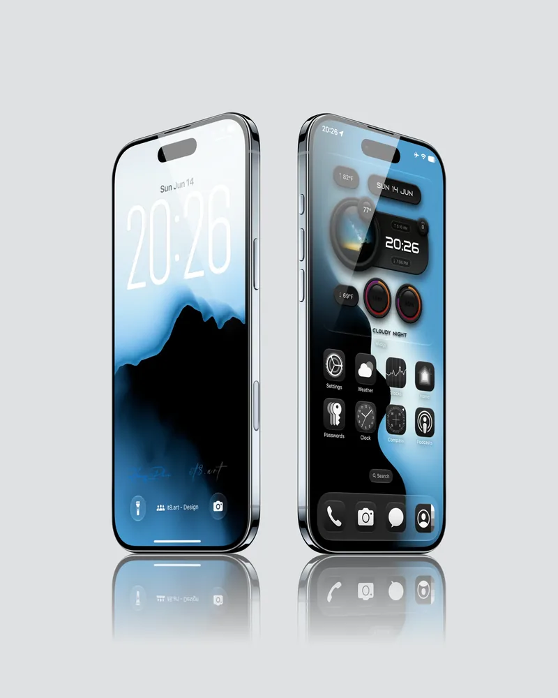 Teal Blue Abstract iPhone Wallpaper 4K Pack