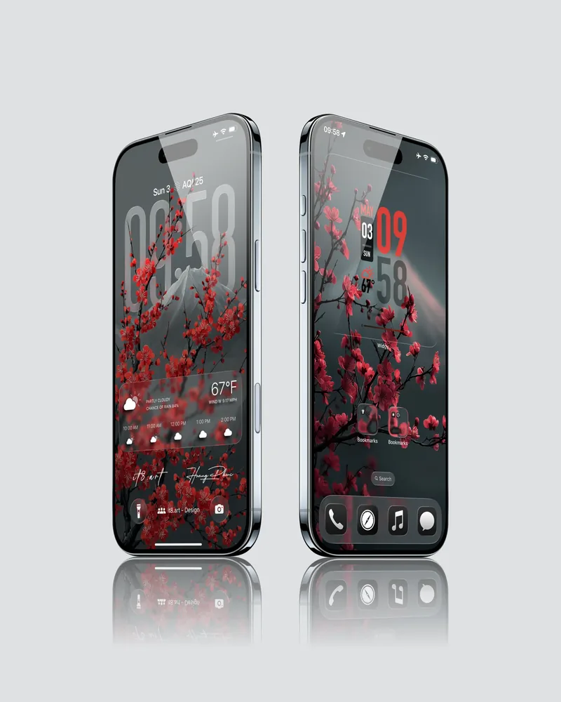 Liquid Glass Matte iPhone Wallpaper Pack - iOS screen product by it8.art