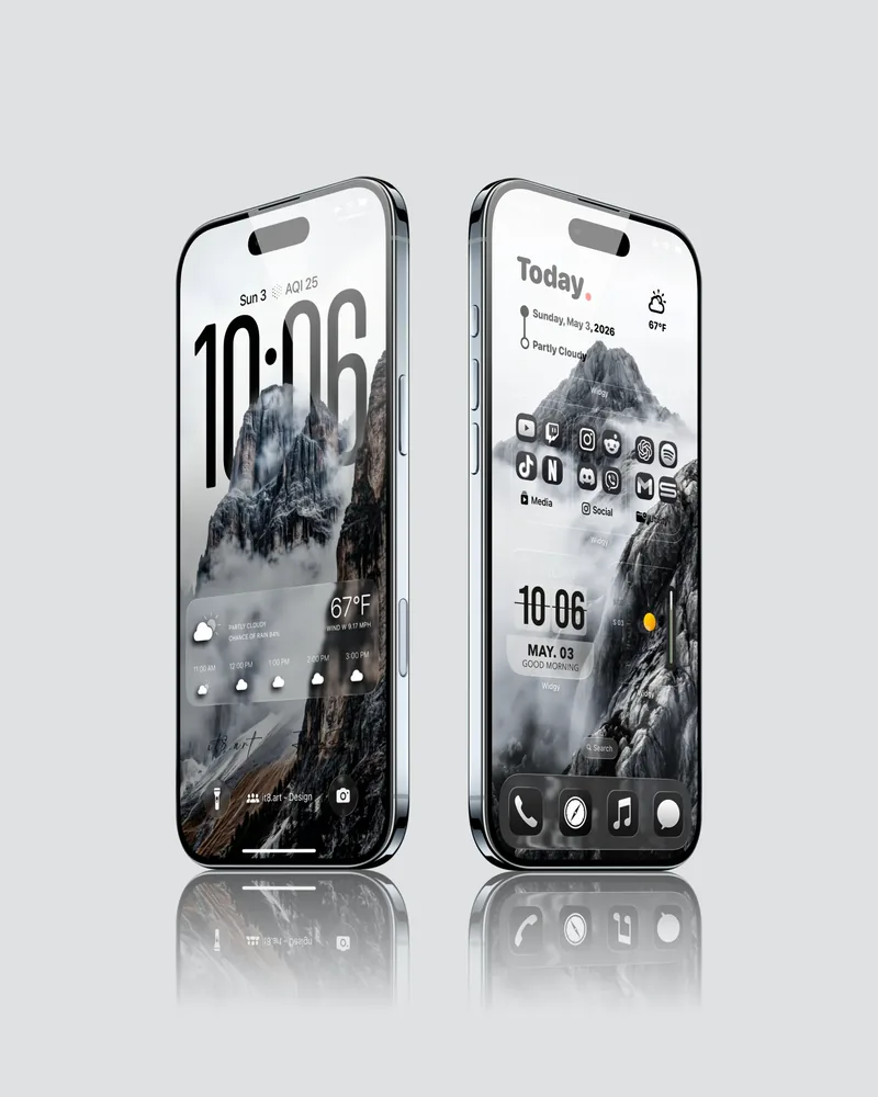 Black and White Mountain iPhone Wallpaper Pack