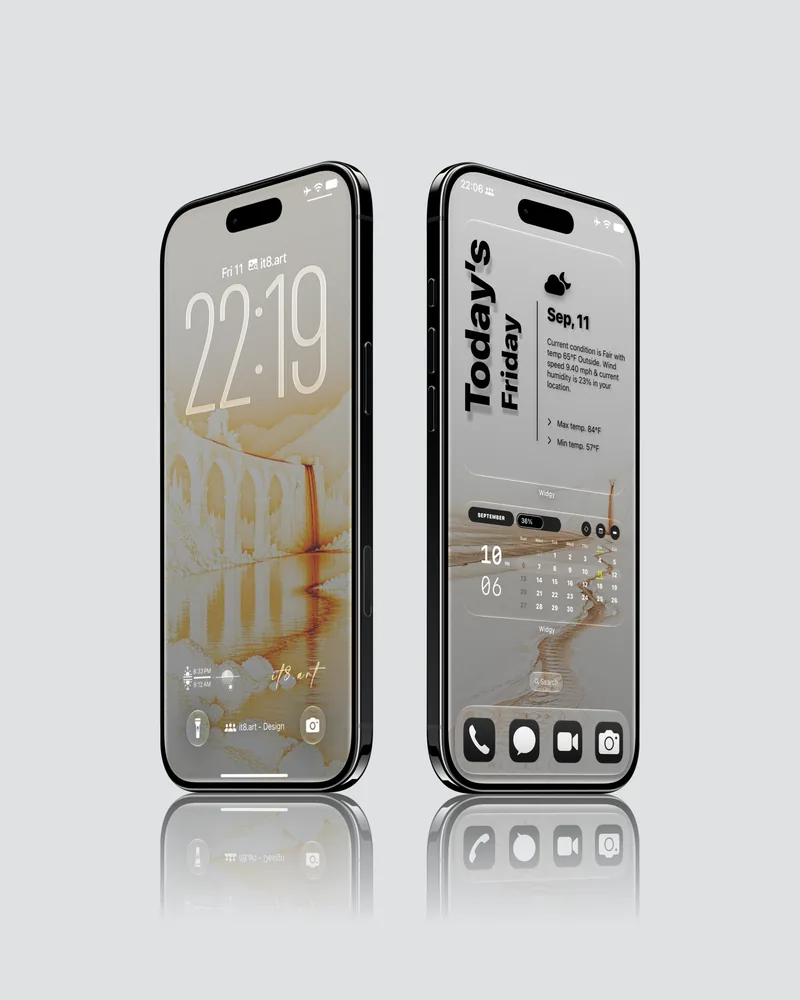 Minimal Frosted Glass Aesthetic iPhone Wallpapers Pack