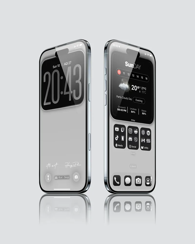 Minimal Window UI iPhone Wallpaper 4K Pack - iOS screen product by it8.art