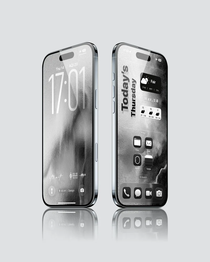 Gray Stone iPhone Wallpaper and Widget Pack - iOS screen product by it8.art