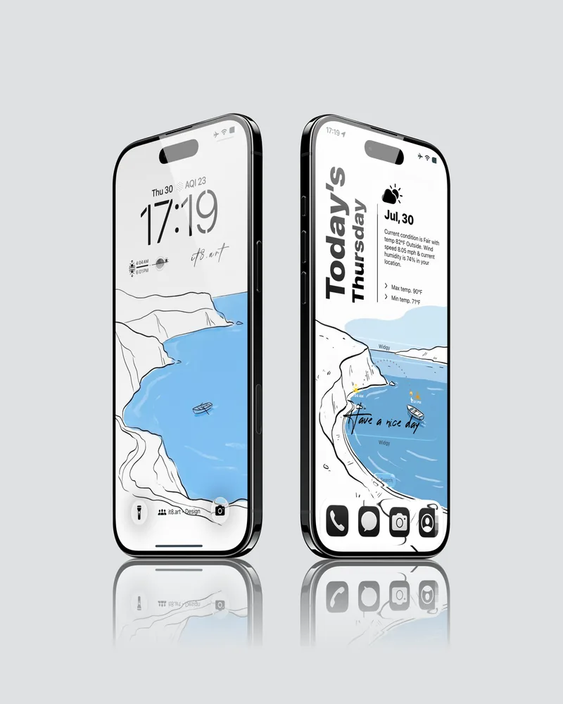 Ocean iPhone Setup | Minimal Blue Home Screen video preview