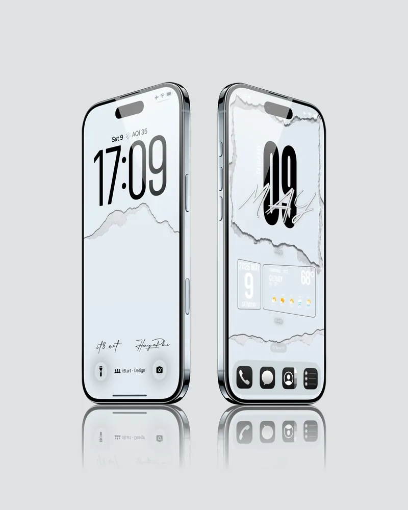 Minimalist Home and Lock Screen Wallpaper Pack - iOS screen product by it8.art