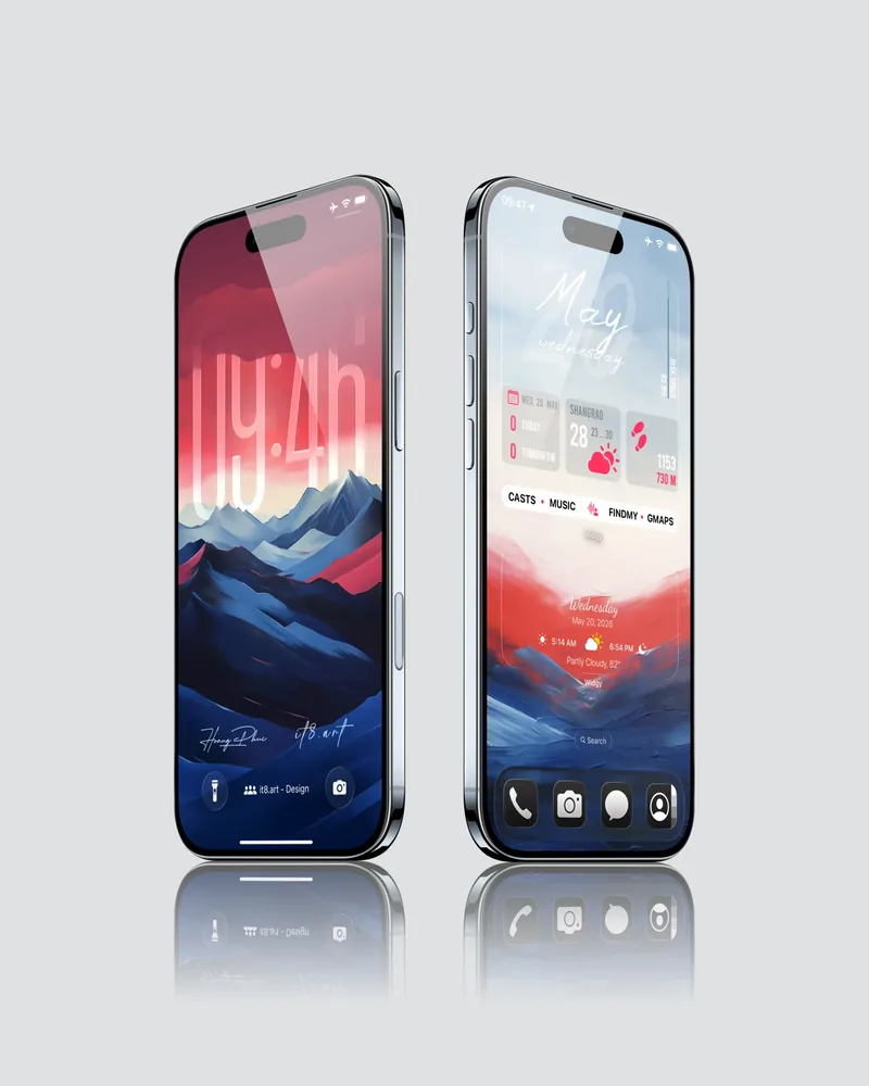 Silent Horizon Nordic iPhone Wallpaper Pack - iOS screen product by it8.art